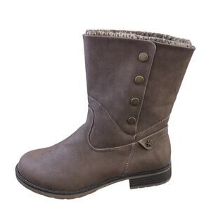 Sporto Boots Women's Calynn Water-Resistant Sock Size 11W Dark Brown Warm Cozy